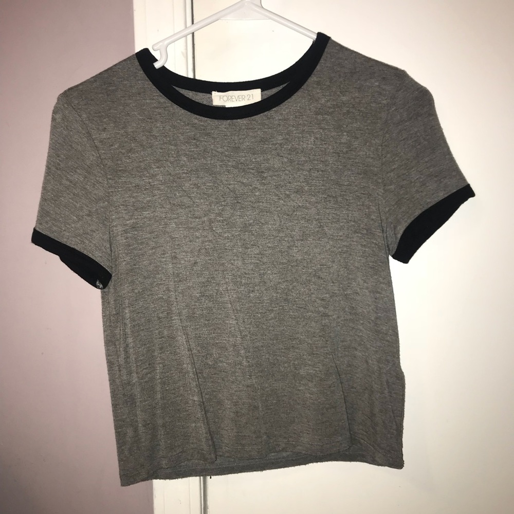 Grey Ringer T-Shirt